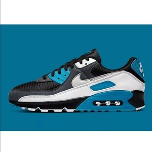 New Nike Airmax 90 Black Blue White Men's 8-8.5